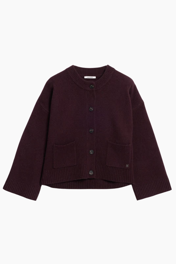 Julia Wide Cardigan - Burgundy - Holzweiler