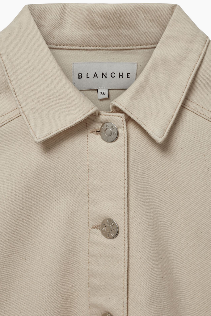 Kant-BL Sable Denim Jacket - Plaza Taupe - Blanche