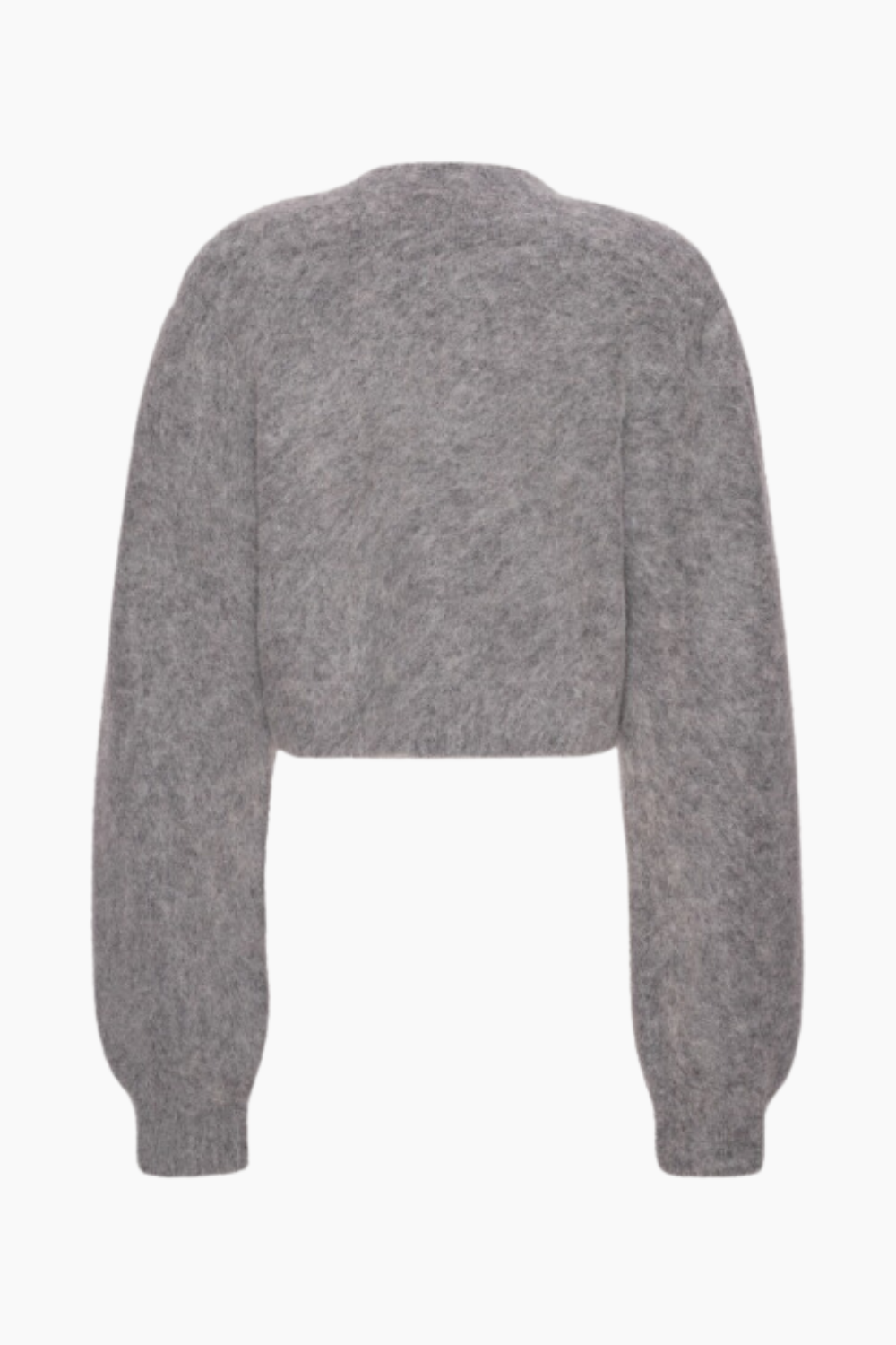 Knit Cropped Cardigan - Grey Melange - ROTATE