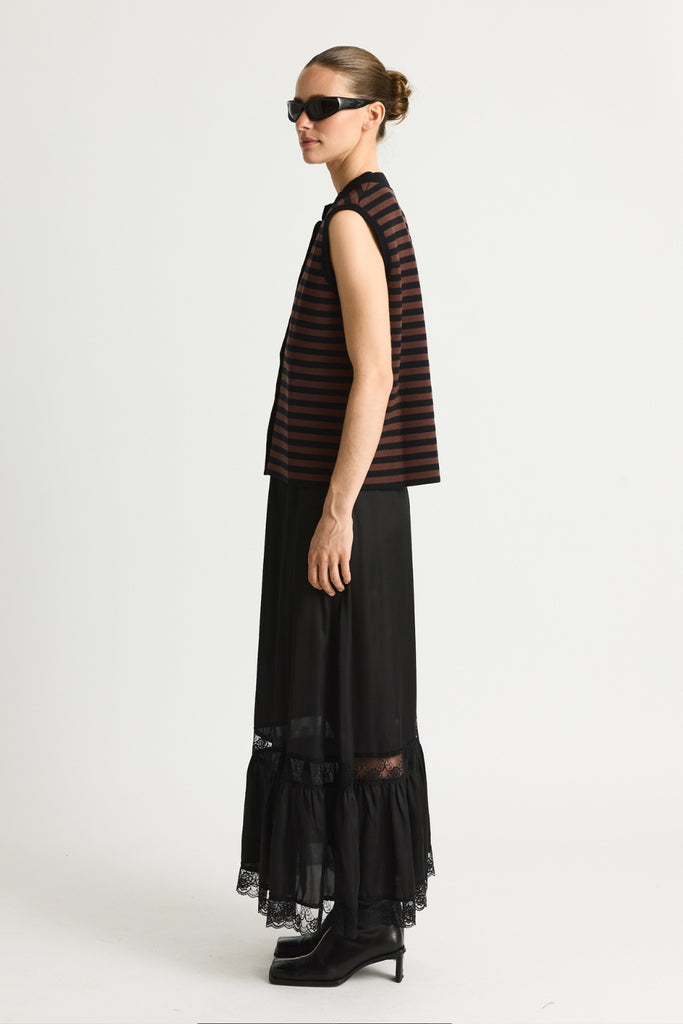 KodyRS Knit Vest - Black Stripe - Résumé