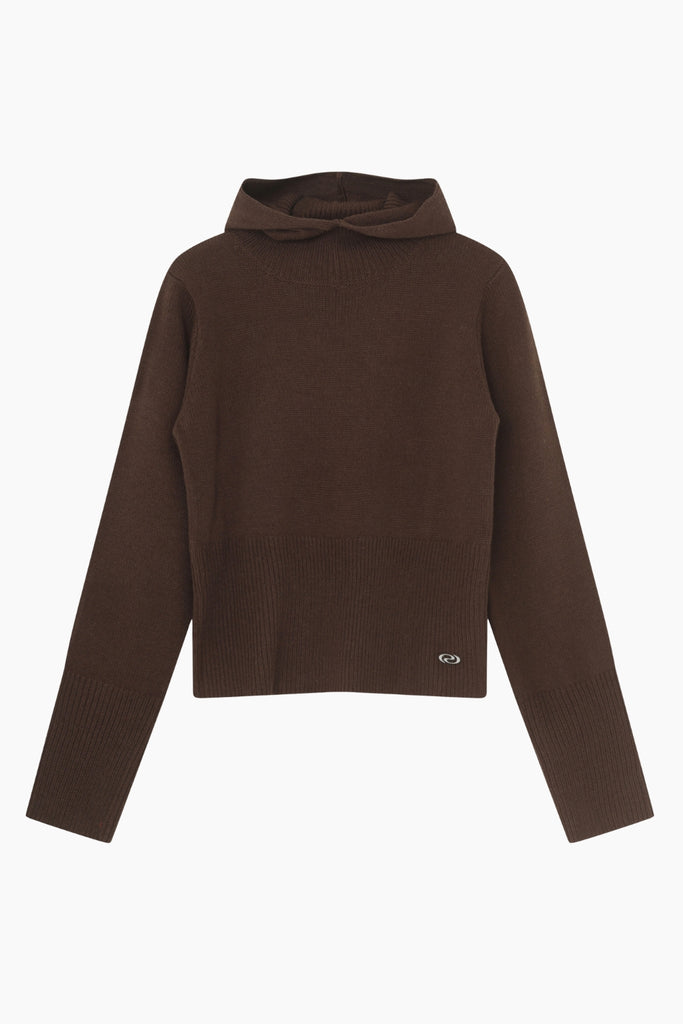 KoriRS Knit Hoodie - Dark Brown - Résumé
