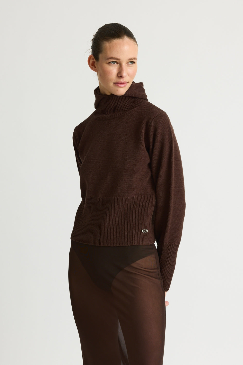 KoriRS Knit Hoodie - Dark Brown - Résumé