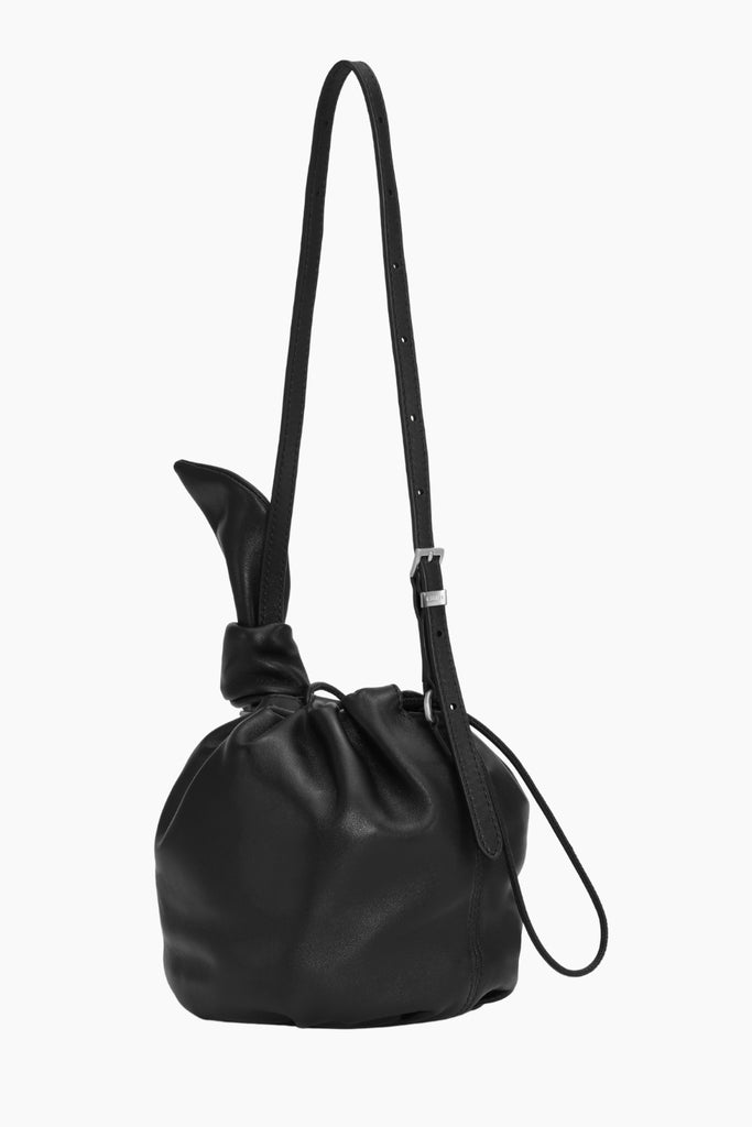 Leather Bon Bon Bag - Black - Rotate