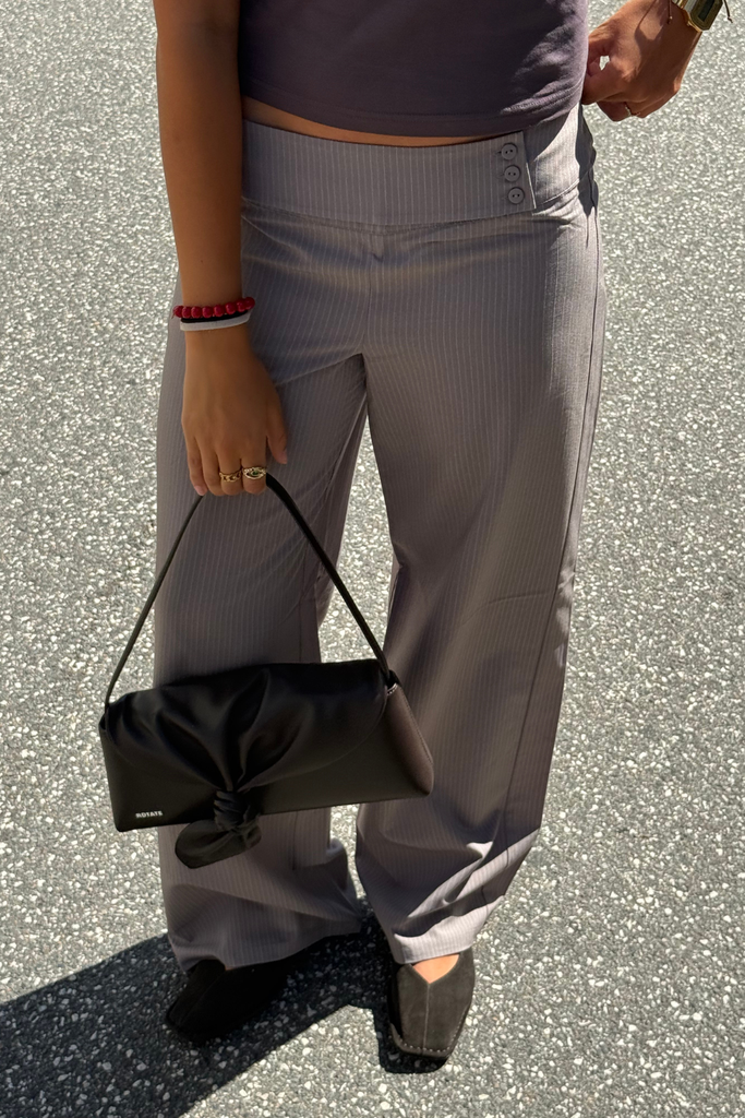 Leather Knot Scarf Bag - Molé - Rotate