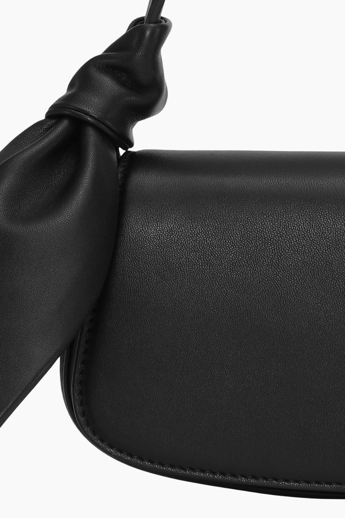 Leather Knot Strap Bag - Black - Rotate
