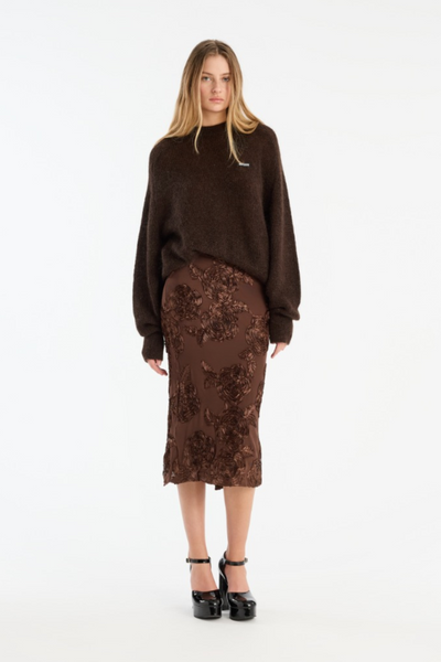 Light Knit Logo Sweater - Chicory Coffee - Rotate
