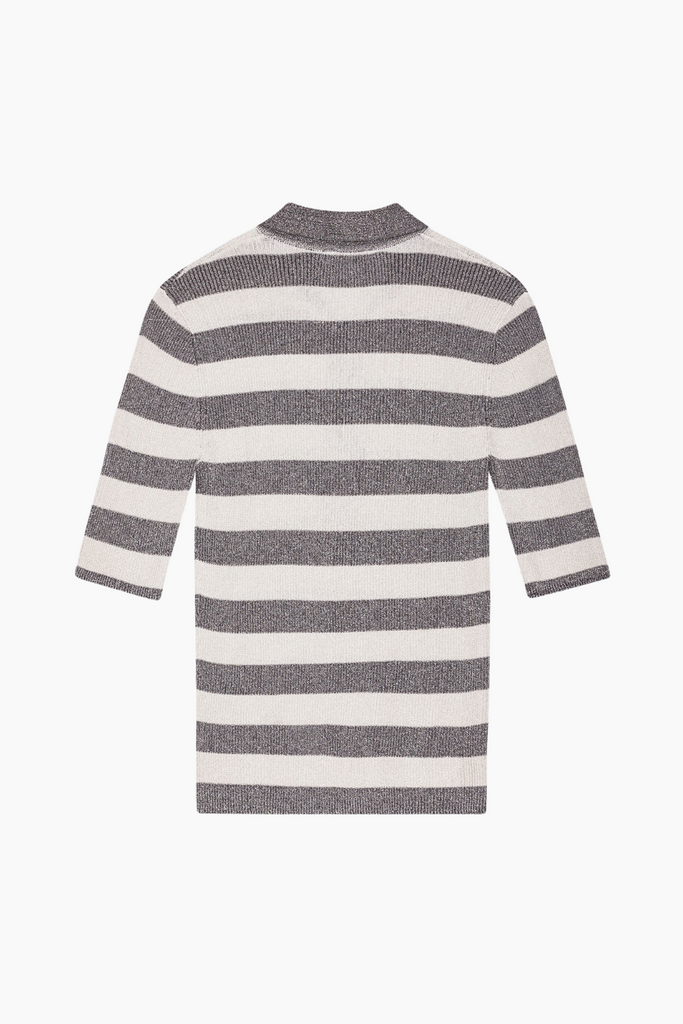 Light Sparkle Rib Polo K2482 - Egret - GANNI