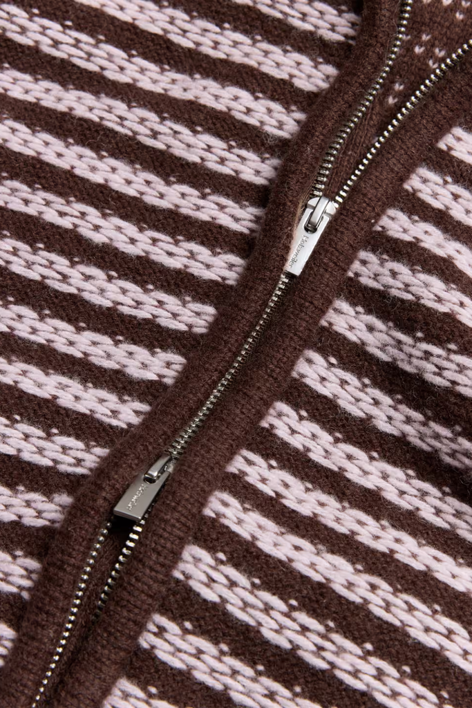 Lilla Stripe Cardigan - Brown Mix - Holzweiler