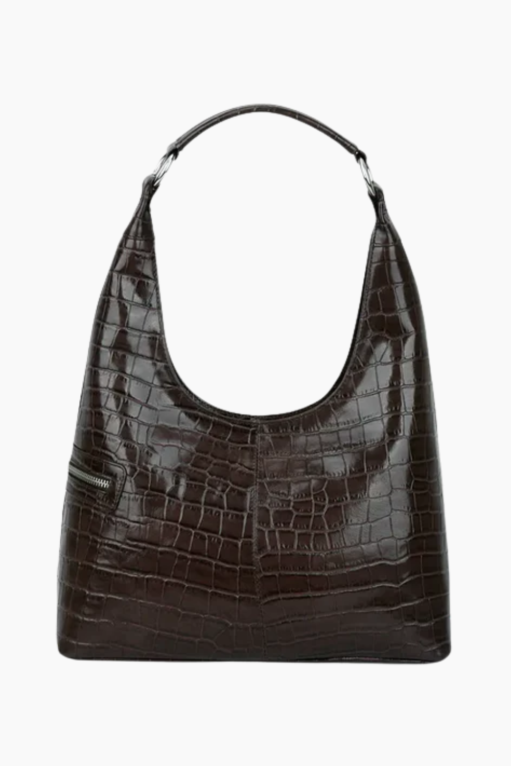 Lola Shoulder Bag - Brown Croco - Silfen Studio