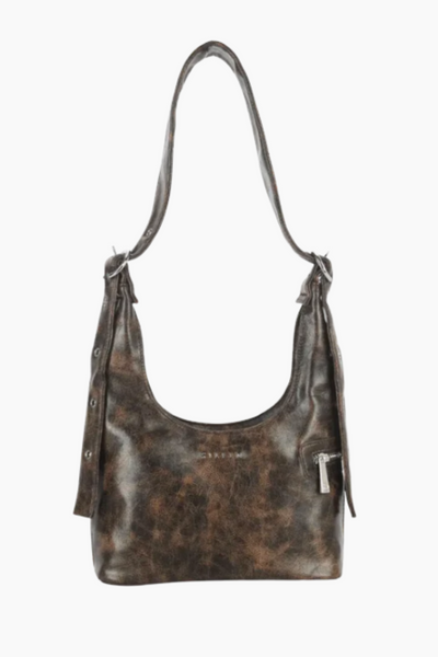 Lotta Shoulder Bag - Brown Cracked - Silfen Studio