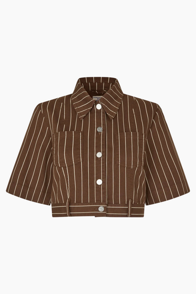Majsa Shirt - Creme Brown Pinstripe - Baum und Pferdgarten