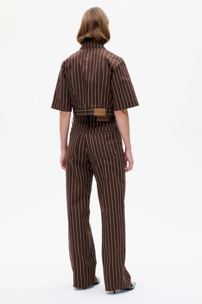 Majsa Shirt - Creme Brown Pinstripe - Baum und Pferdgarten