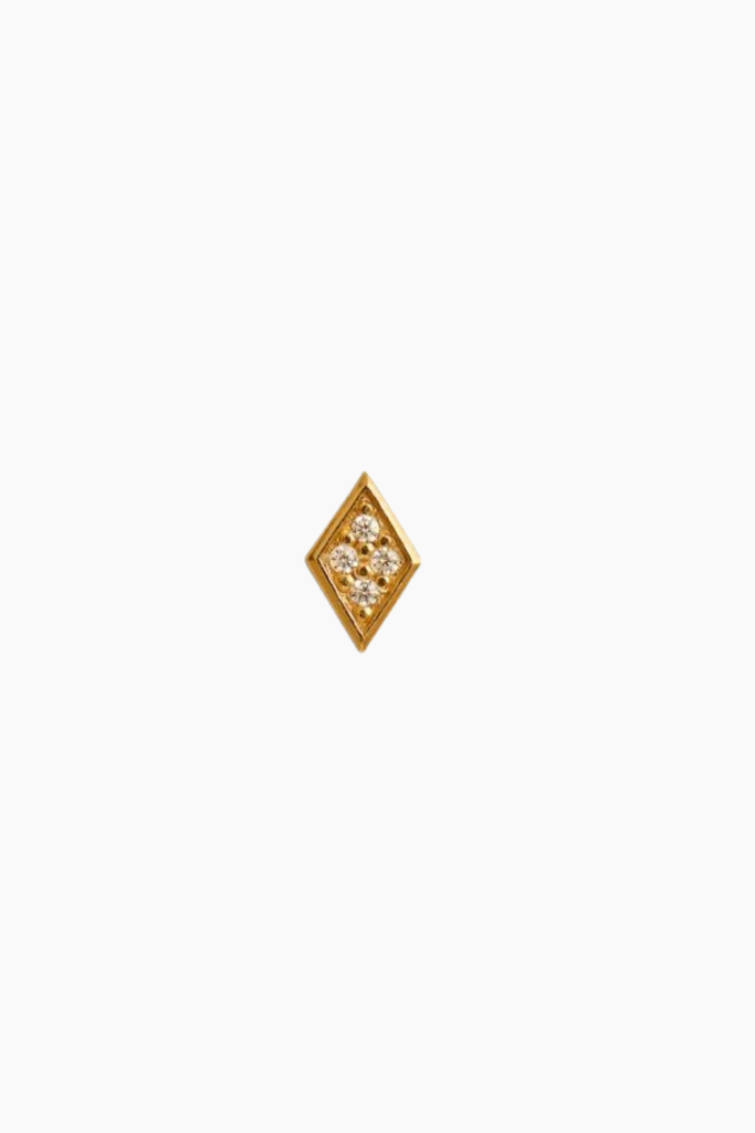 Miss Harlekin Earring With Stones- Gold - Stine A