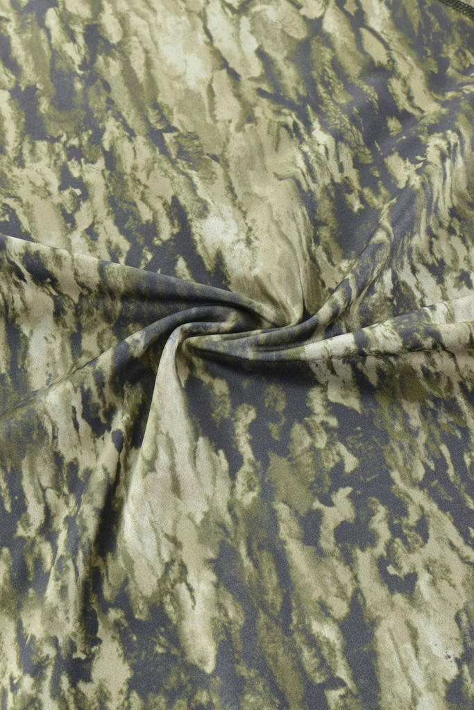 Mock Neck Stretch Longsleeve - Forest Camo - bareen