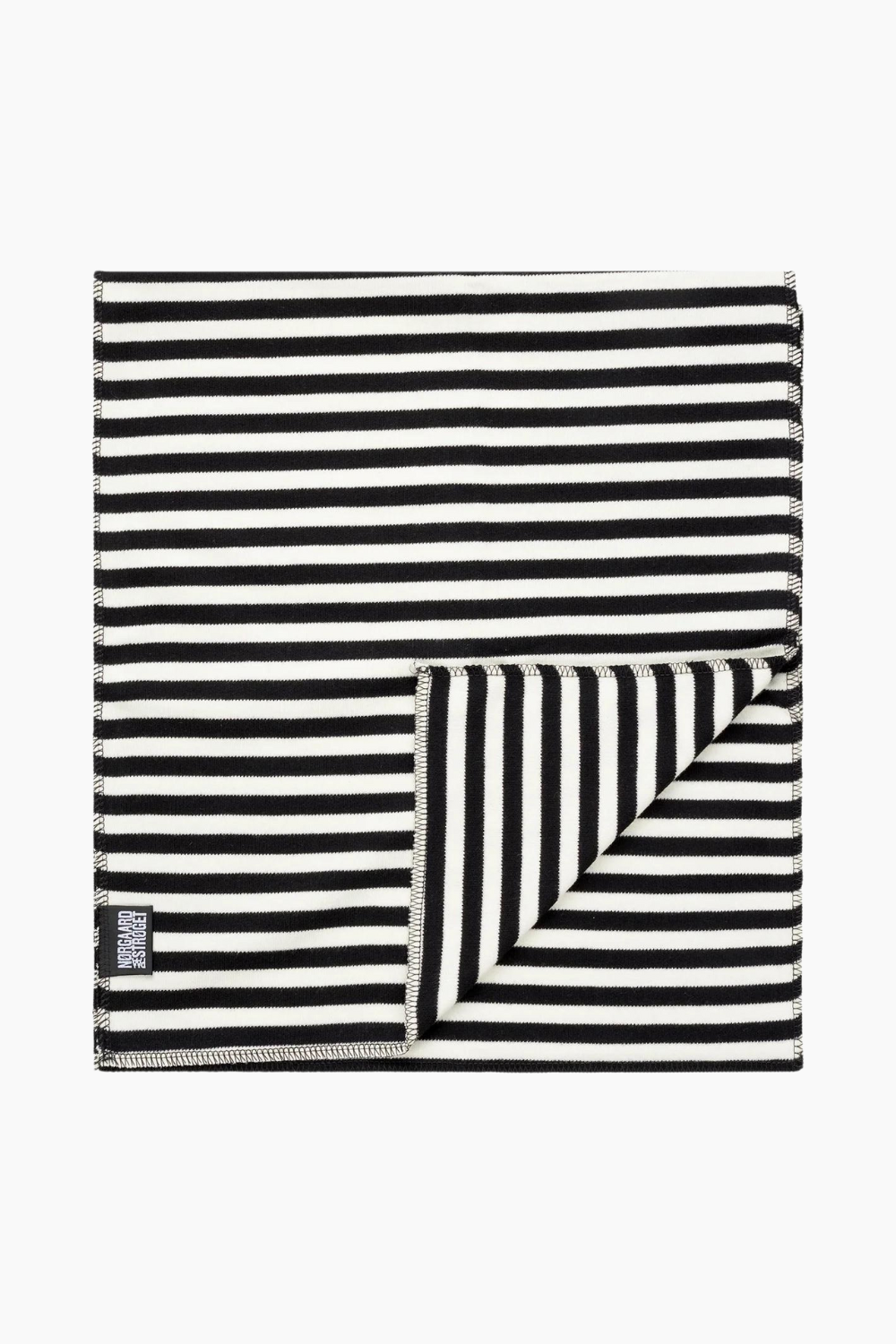 NPS Scarf Interlock - Black - Ecru -Norgaard paa Stroget