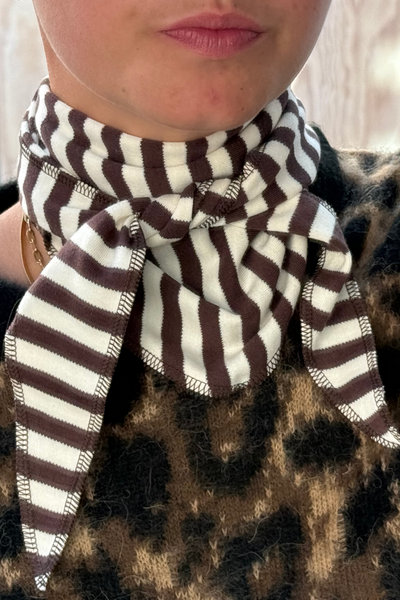 NPS Scarf Triangle - Brown/Ecru - Nørgaard på Strøget