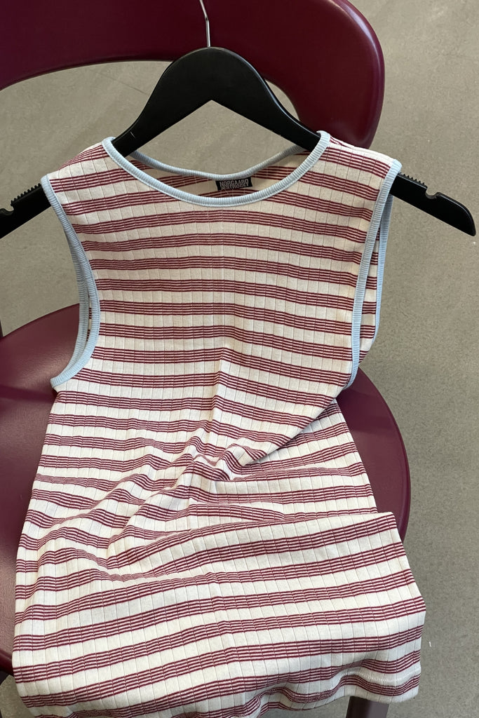 NPS Tank Top BW Stripe - Ecru/Wine/Lt Blue - Nørgaard på Strøget
