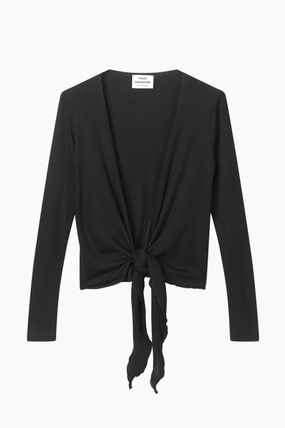 NPS Wrap Top Solid Colour - Black - Nørgaard på Strøget