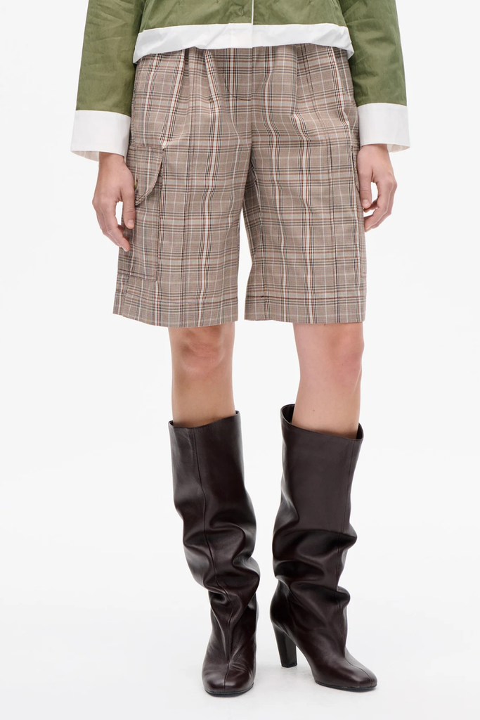 Neeto Shorts - Brown Mini Check - Baum und Pferdgarten