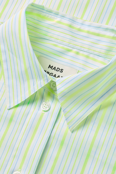 Neon Yarn Crelly Shirt - Love Bird Stripe - Mads Nørgaard-3
