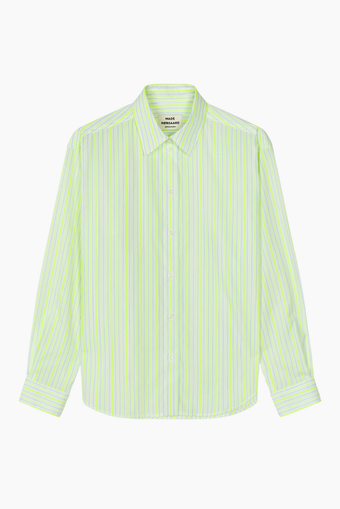 Neon Yarn Crelly Shirt - Love Bird Stripe - Mads Nørgaard