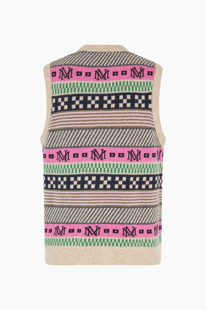 New Nordic Veneda Vest - MN Jacquard Multi - Mads Nørgaard