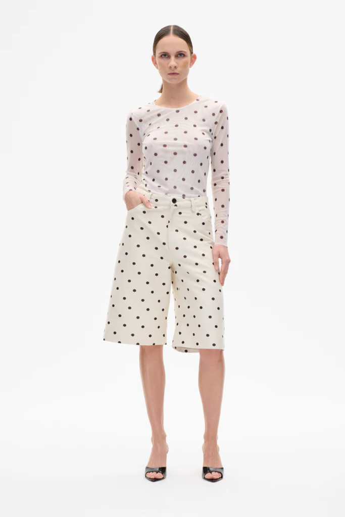 Nianne Shorts - Egret Creme Dot - Baum und Pferdgarten