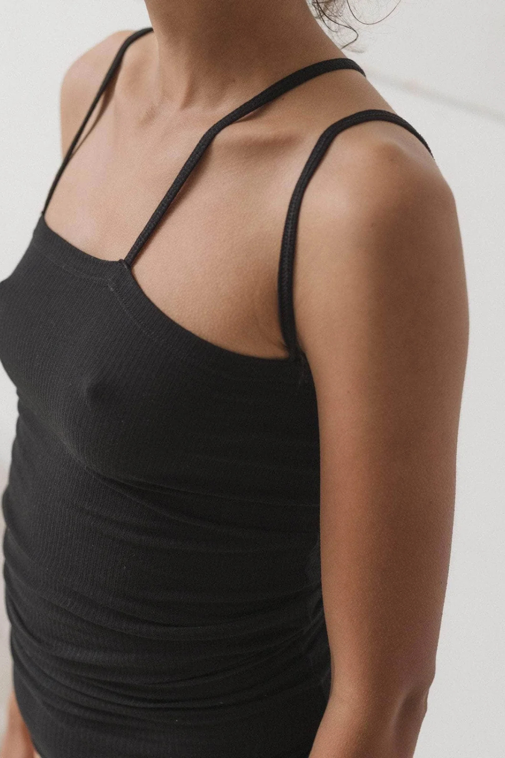 Nida Tank Cotton Rib - Black - Baserange-2