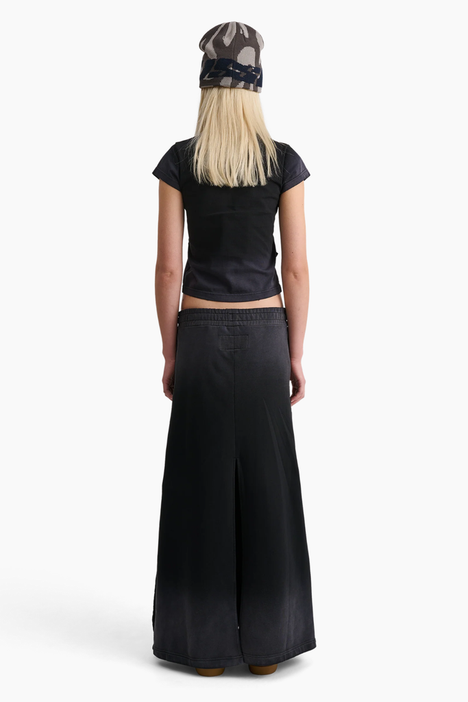 Nirah Long Jersey Skirt - Faded Black - ALIS