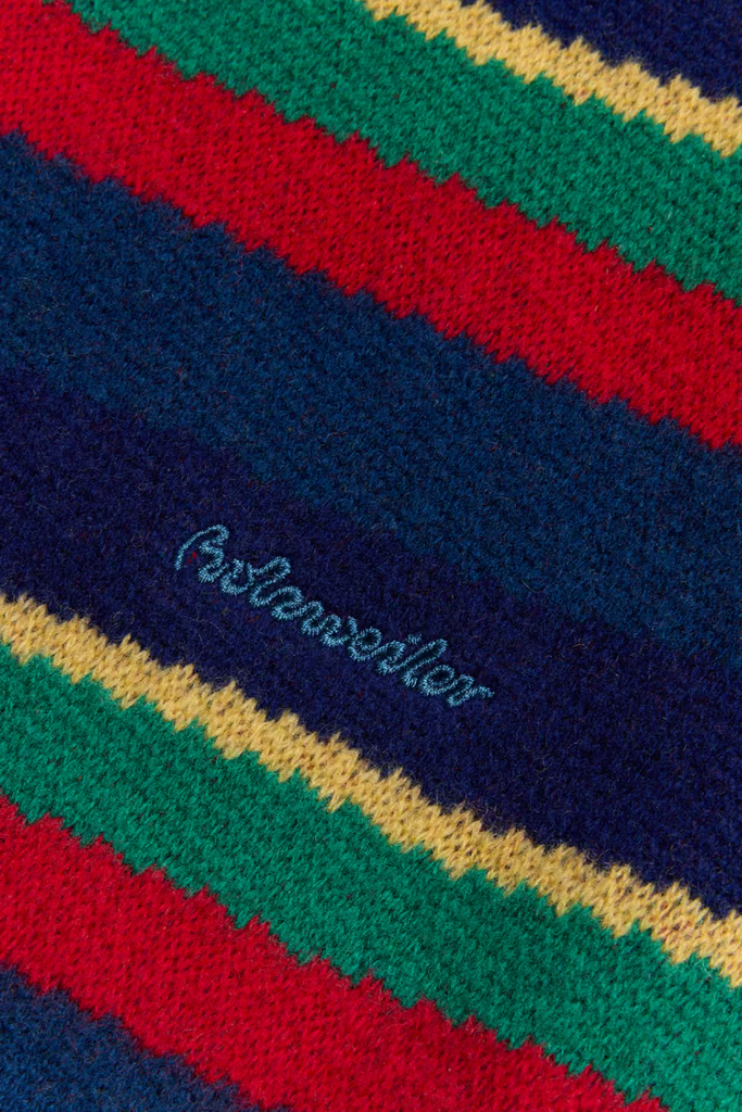 Nova Jacquard Polo Sweater - Red Mix - Holzweiler