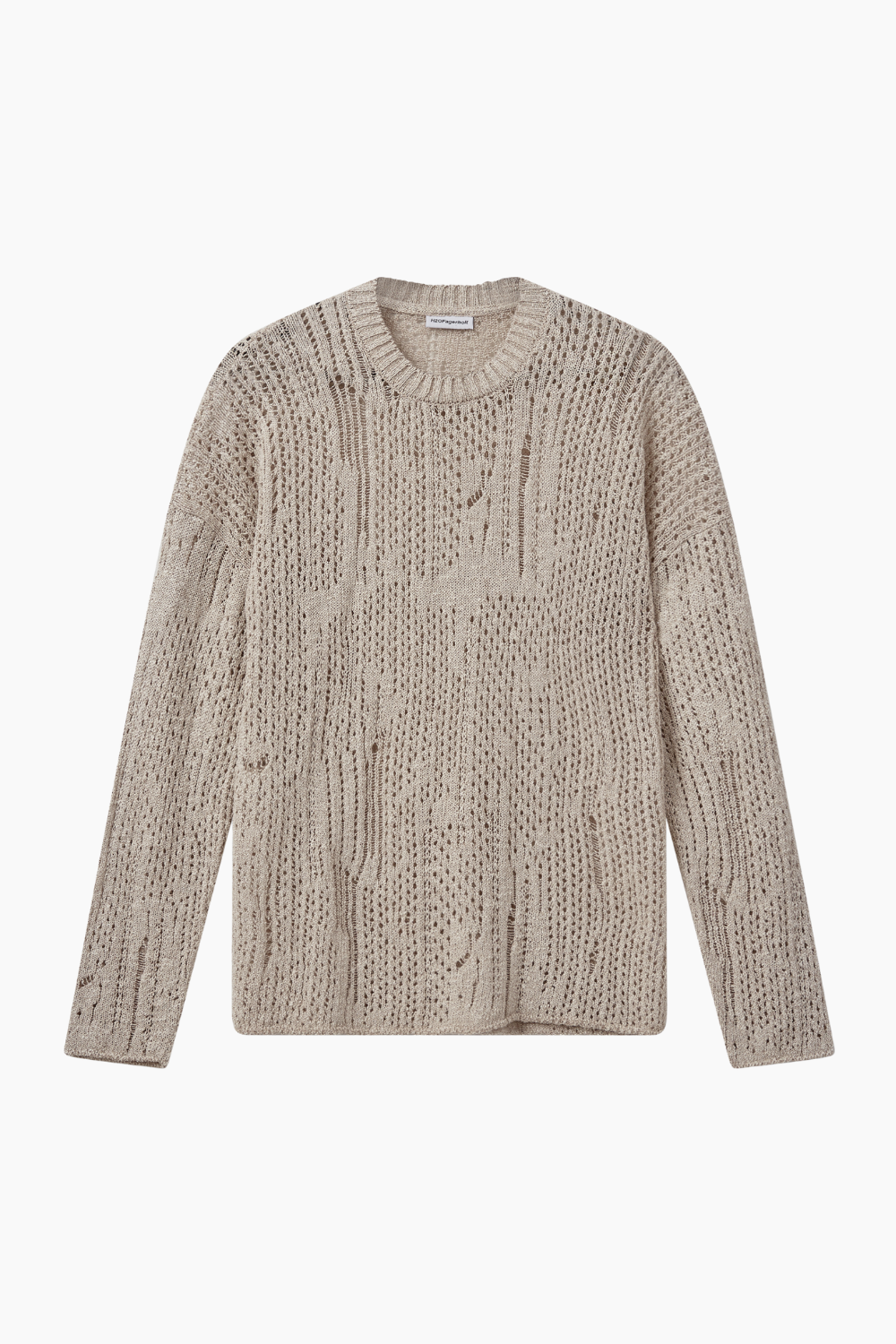 Nutto Crewneck Top - Creamy Grey - H2O Fagerholt