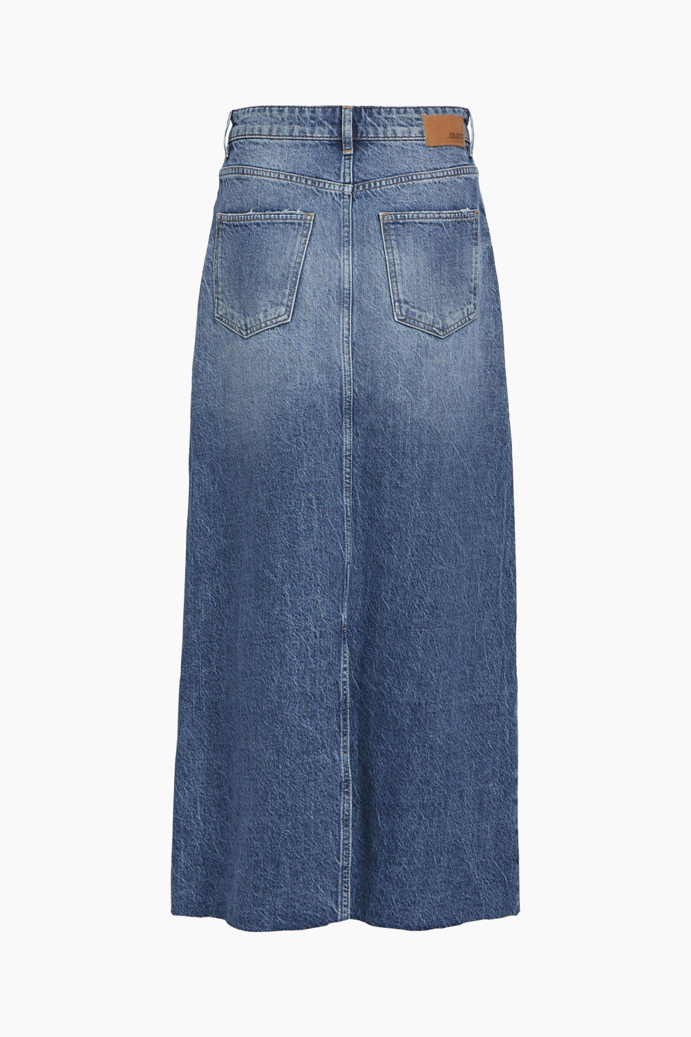 ObjHarlow Long Denim Skirt - Medium Blue Denim - Object