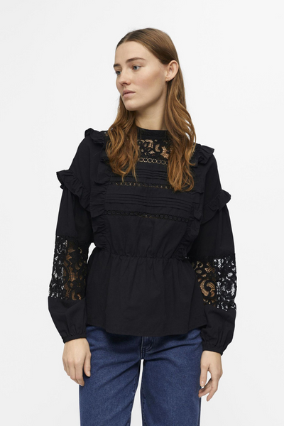 Objarienne New L/S Top - Black - Object