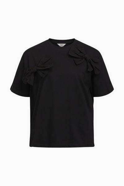 Objklara SS OW Bow Tee - Black - Object