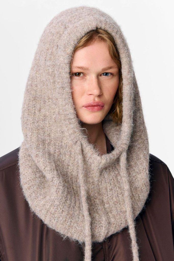 Objmilu Knit Balaclava - Humus/Melange - Object