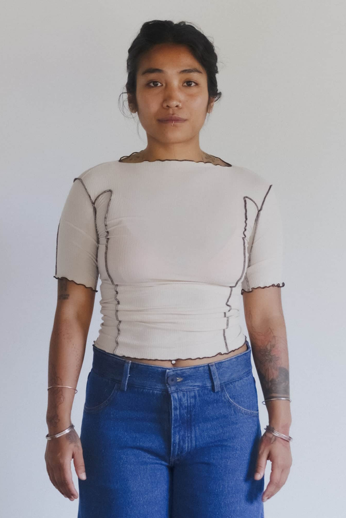 Omato 3/4 T-shirt - Dylan beige - Baserange