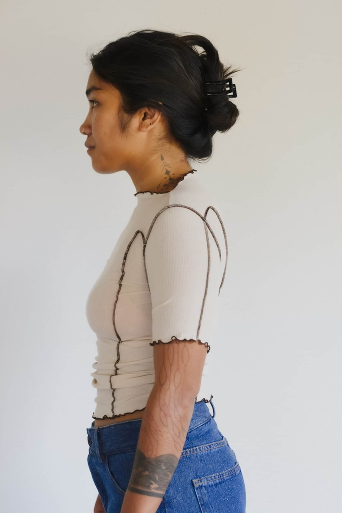 Omato 3/4 T-shirt - Dylan beige - Baserange