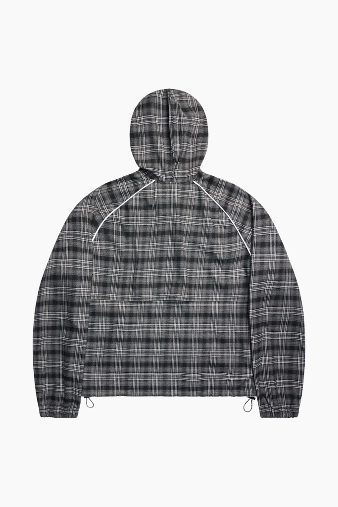 Orby Hooded Jacket - Grey/Black Tartan - ALIS