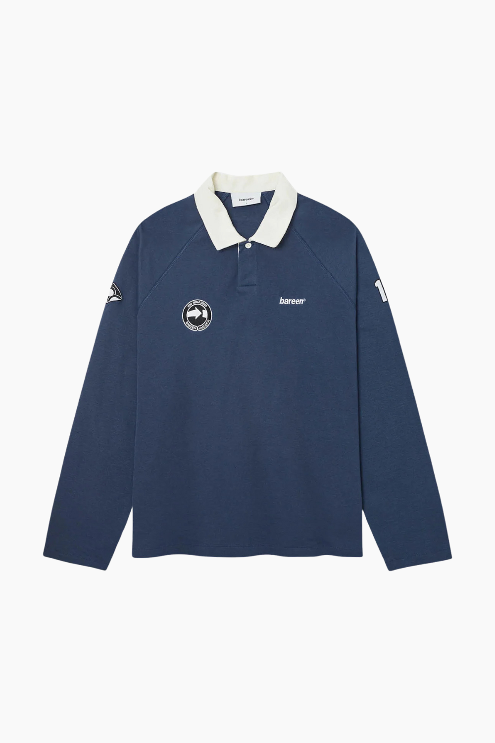 Oversized Polo Long Sleeve - Medieval Blue - bareen