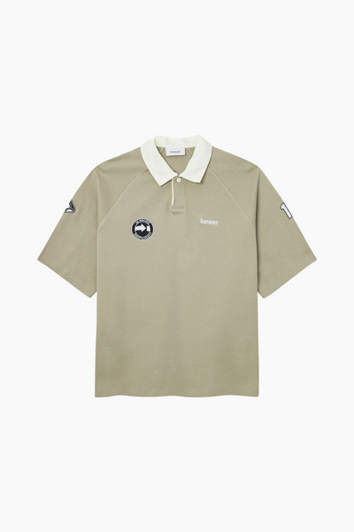 Oversized Polo Short Sleeve - Laurel Oak - bareen