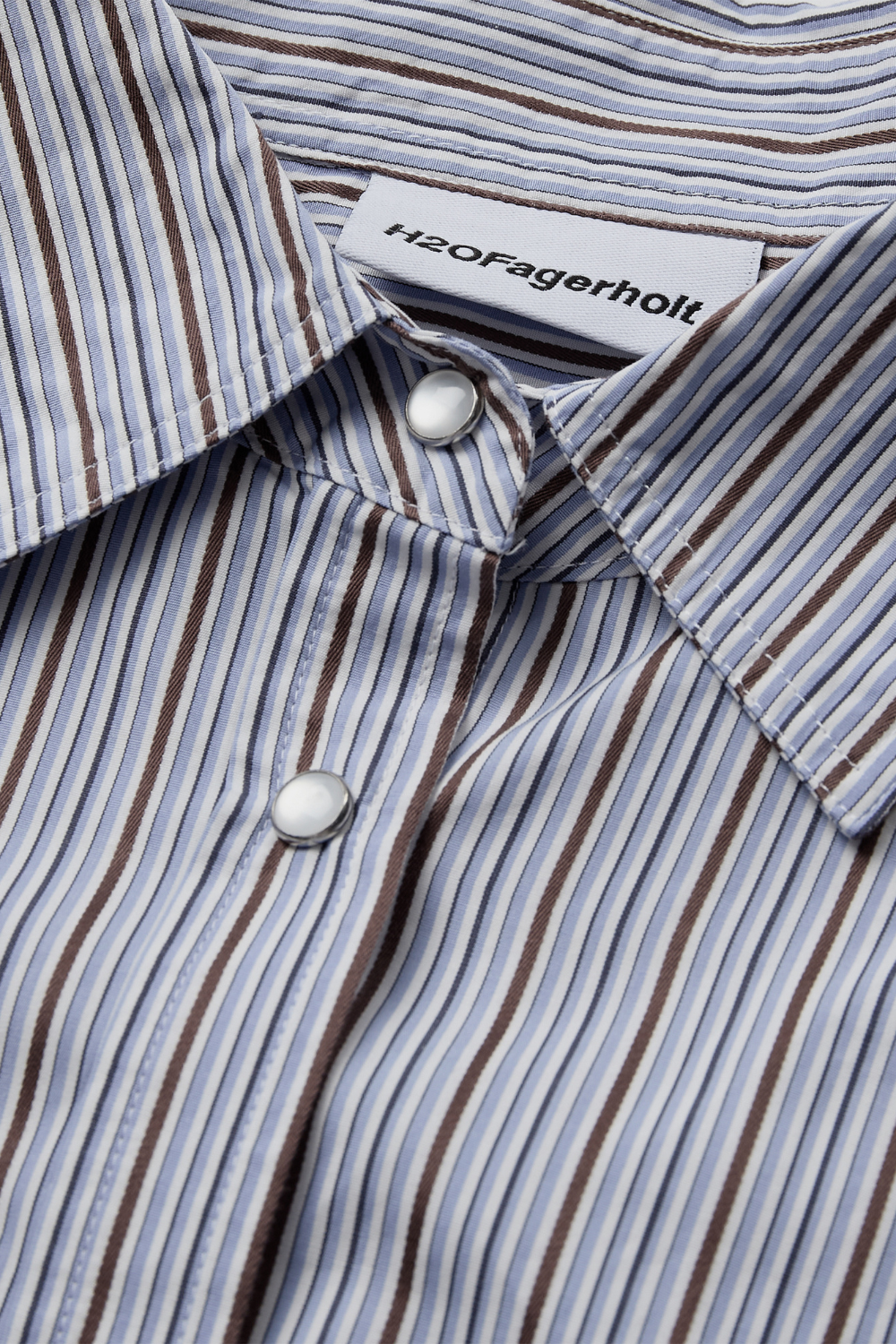 PJ Cropped Shirt - Blue Stripe - H2O Fagerholt-2