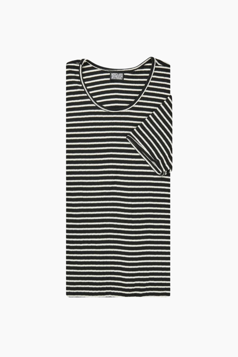 101 Short Sleeve NPS Stripes - Black/Ecru - Nørgaard på Strøget