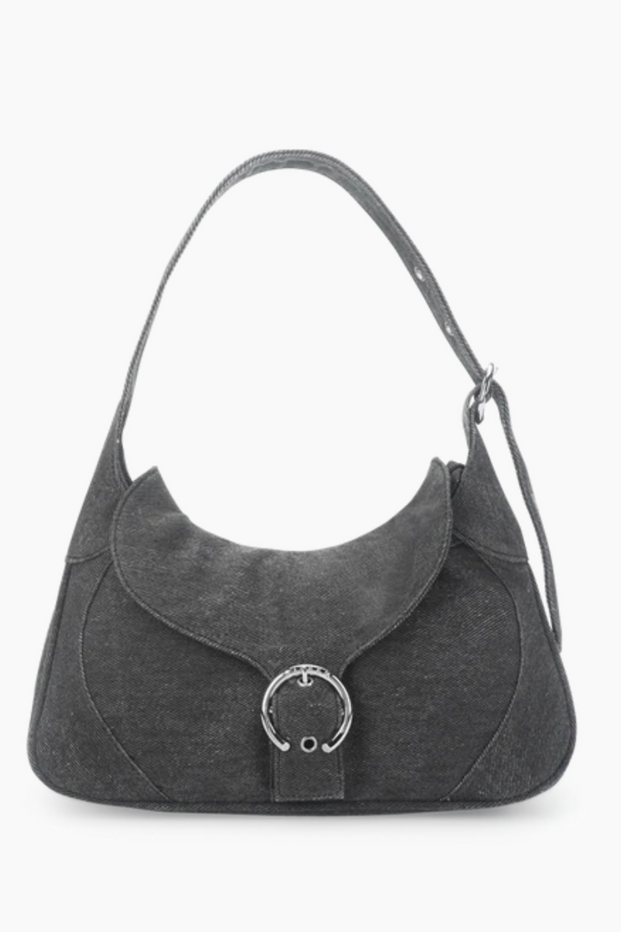Thea Buckle Shoulder Bag - Pebble Grey - Silfen Studio
