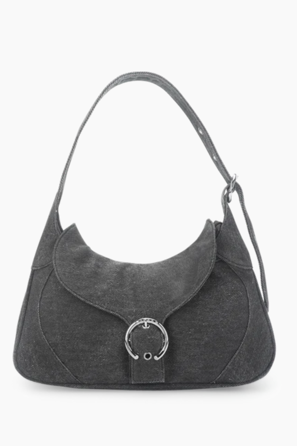 Thea Buckle Shoulder Bag - Pebble Grey - Silfen Studio
