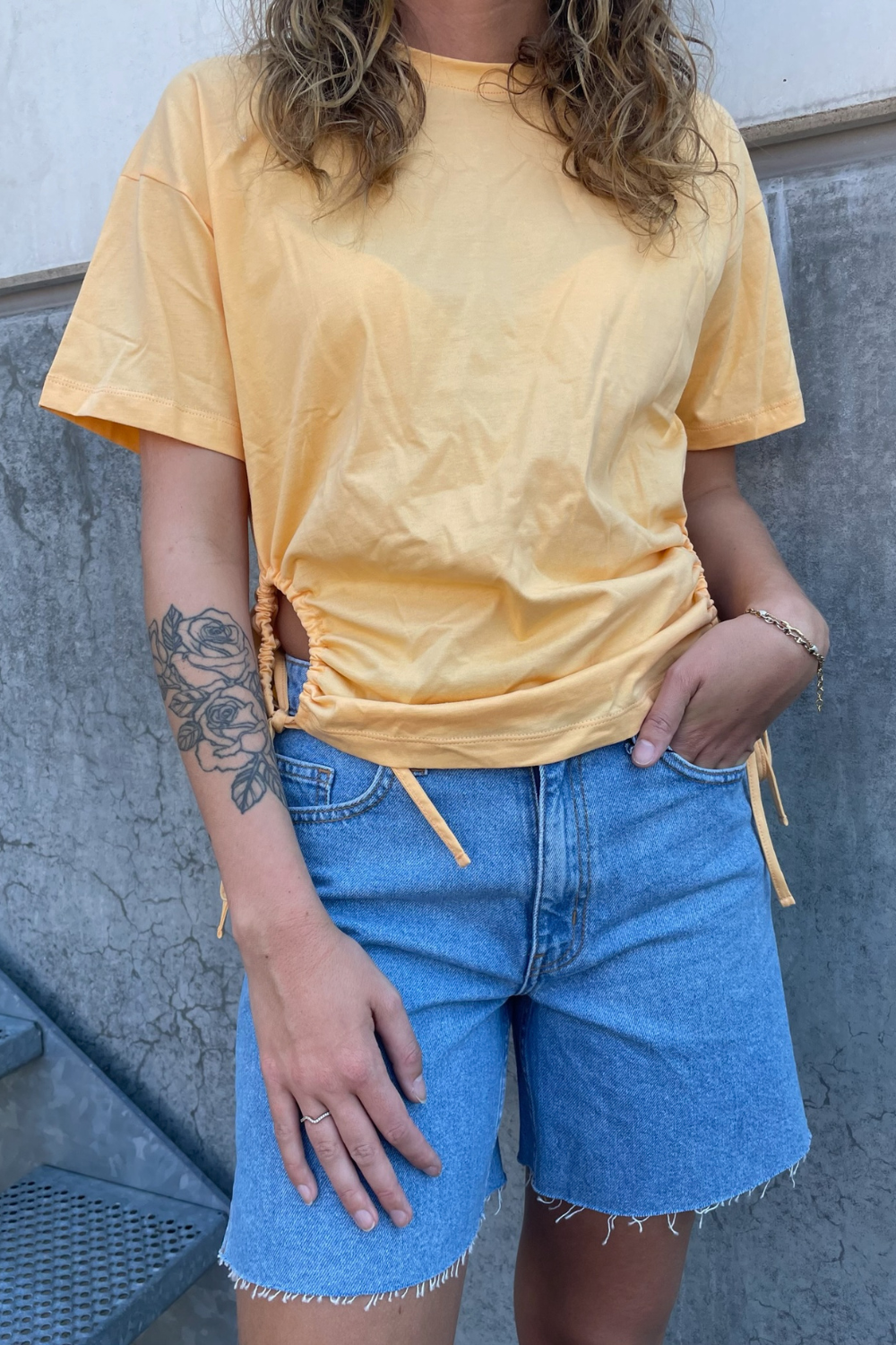 Main-BL Loop Tee - Buff Orange - Blanche