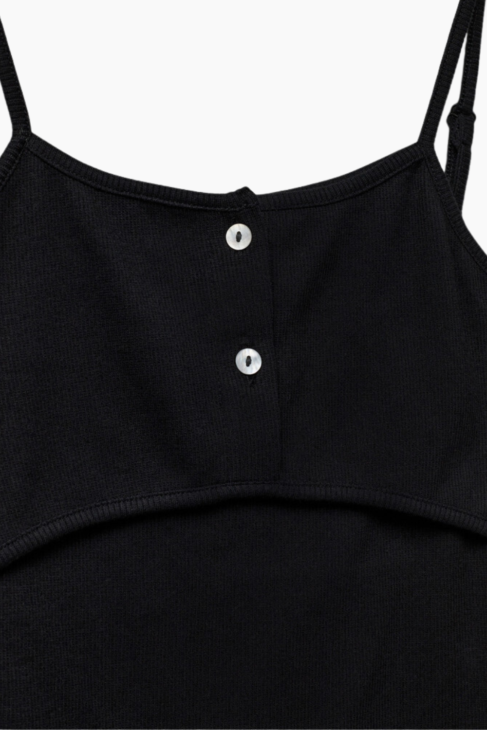 Bella-BL Strap Top - Black - Blanche