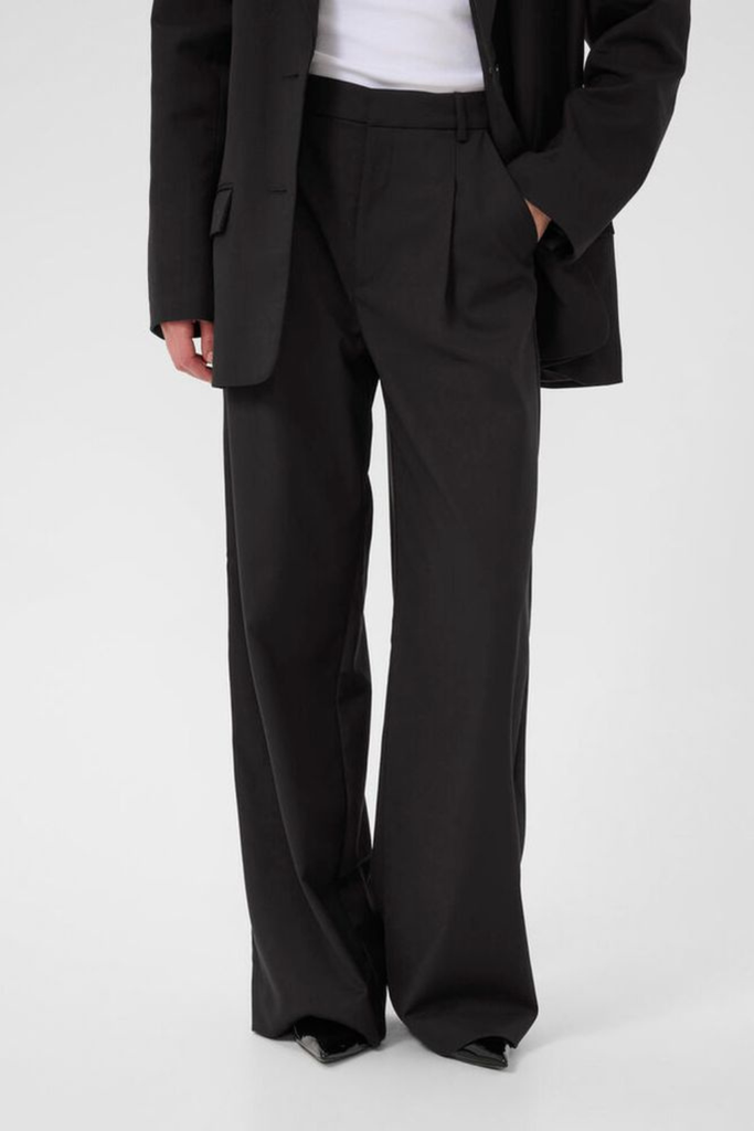 PaulaGZ MW Wide Pants - Black - Gestuz