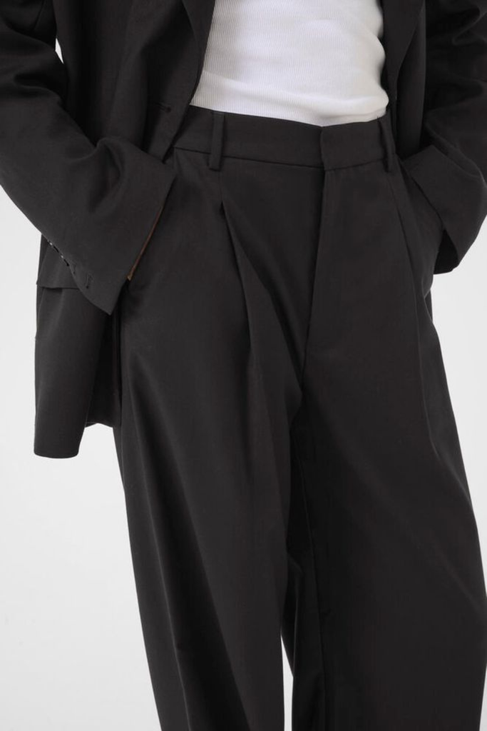 PaulaGZ MW Wide Pants - Black - Gestuz