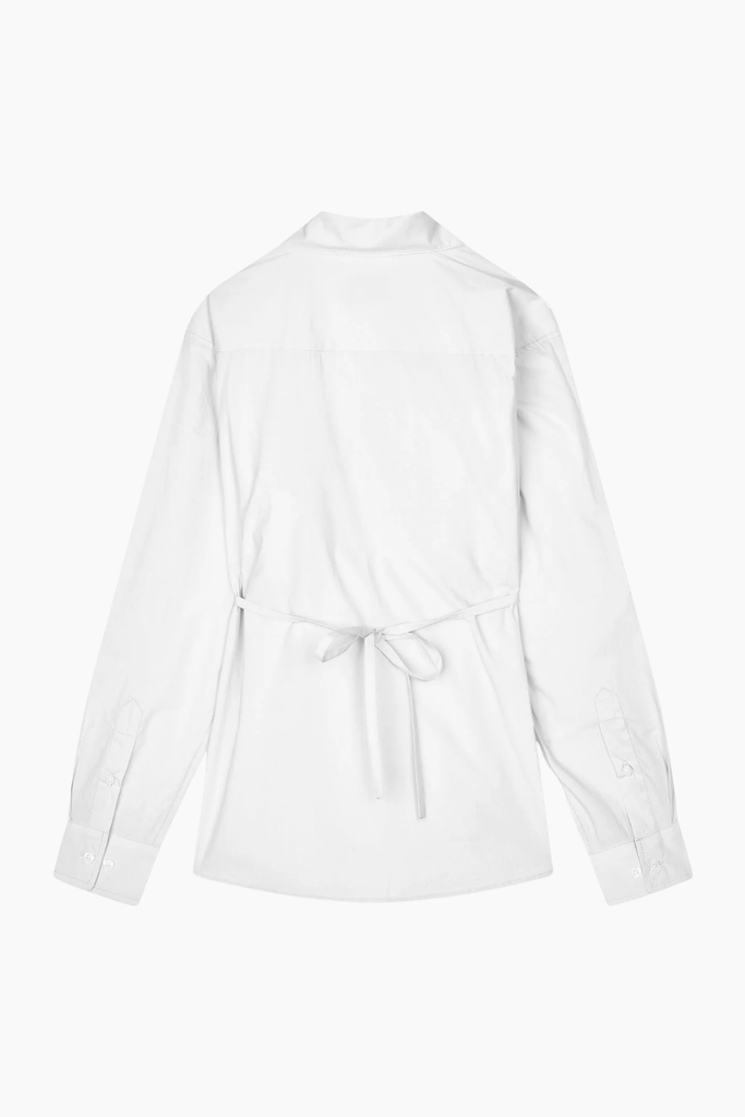 Peach Poplin Shelly Shirt - Snow White - Mads Nørgaard