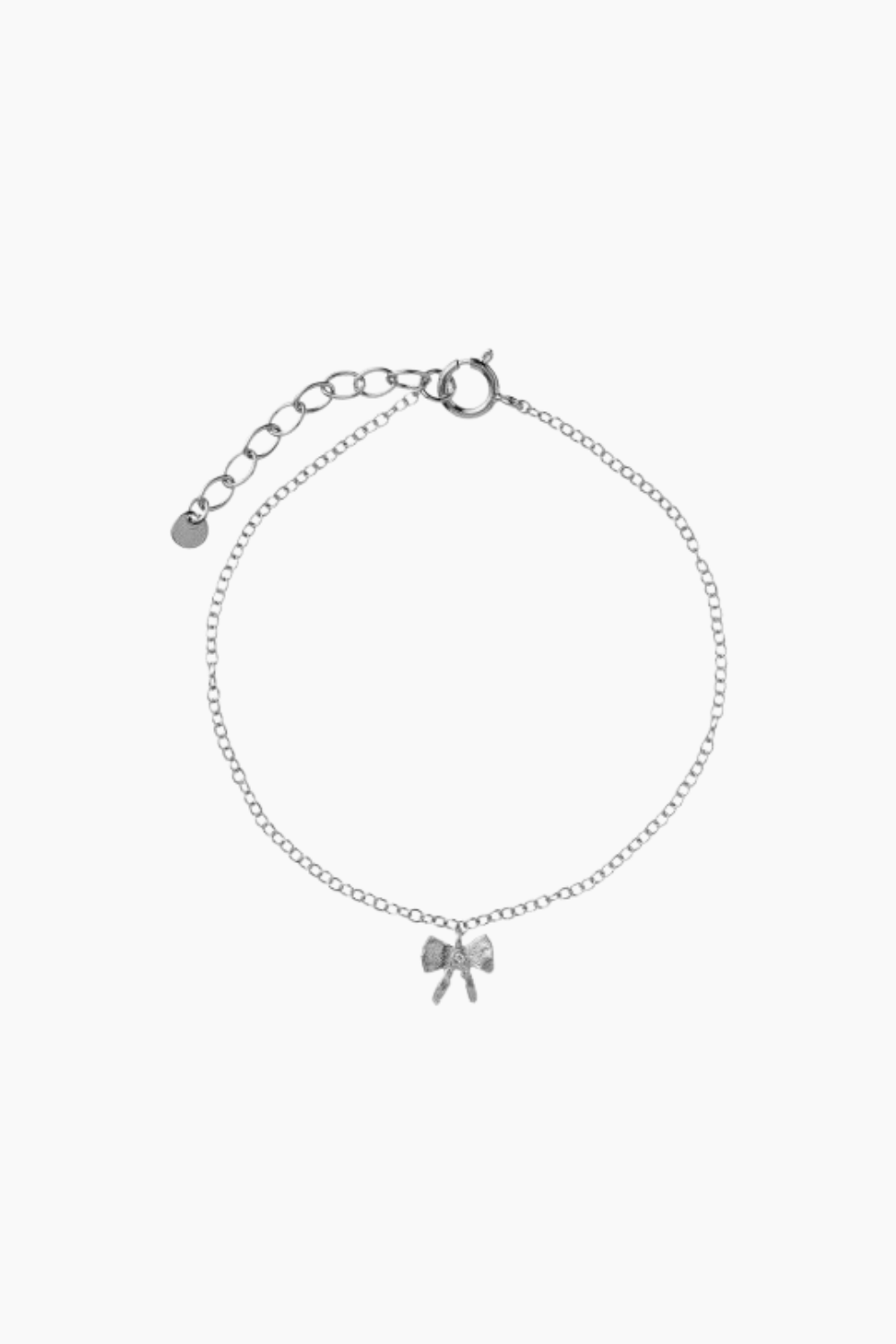 Petit Bow with Stone Bracelet - Silver - Stine A